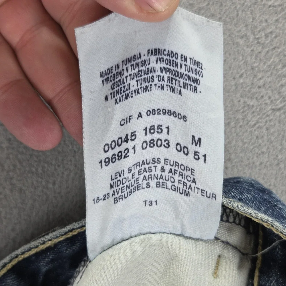 Vintage Levis Engineered Shorts Mens 30 Blue Twisted Denim Jean Jorts 19